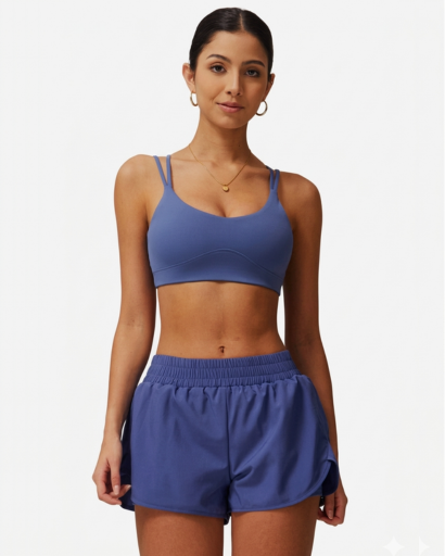 Brassière Sport Femme Dos Croisé Bretelles Fines