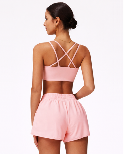 Brassière Sport Femme Dos Croisé Bretelles Fines