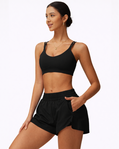 Brassière Sport Femme Dos Croisé Bretelles Fines