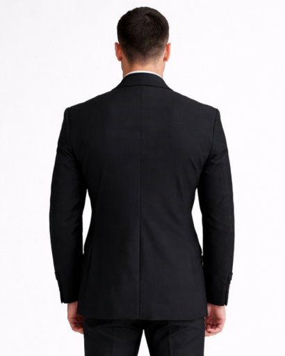 Blazer Homme Ajusté Boucle Métallique Taille Col Tailleur – Élégance Cérémonie | Mariage & Bureau Chic