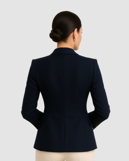 Veste Blazer à Boutons Dorés | Élégance Structurée et Chic Intemporel