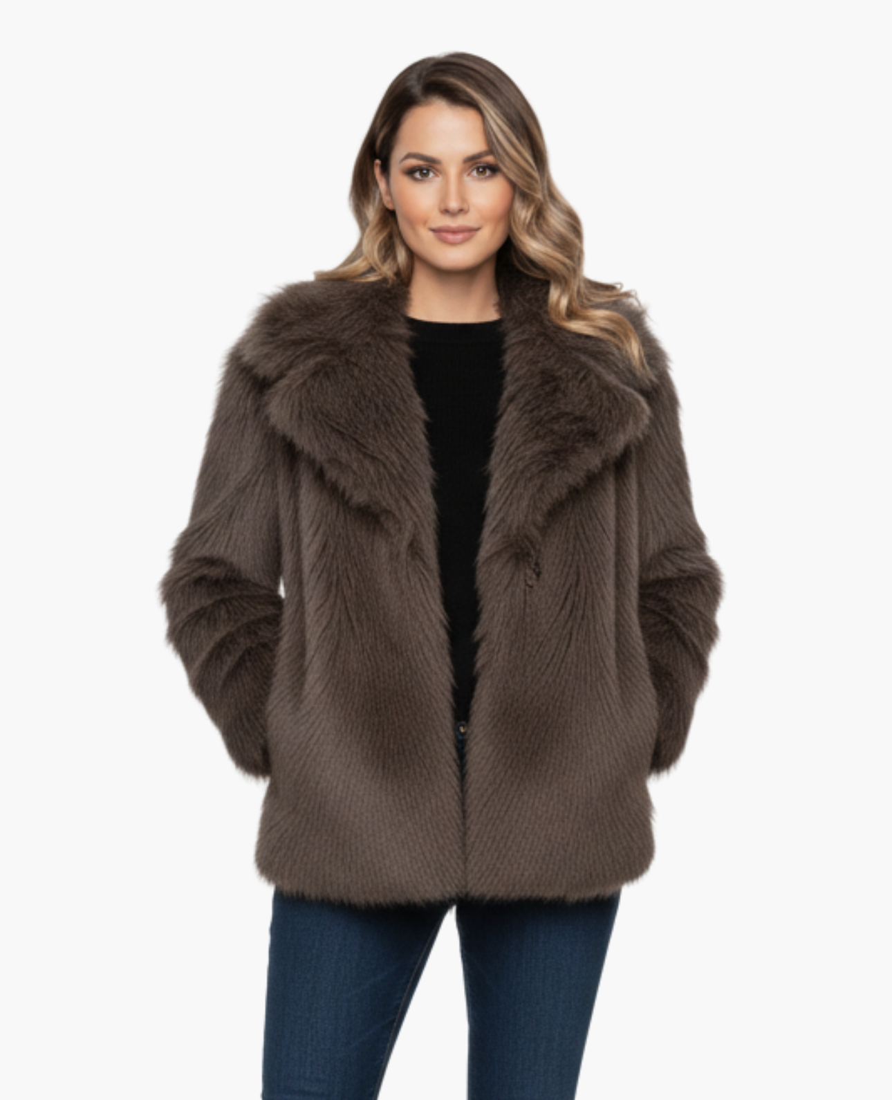 Manteau Femme Fourrure Synthétique | Élégance Classique et Douceur Luxe