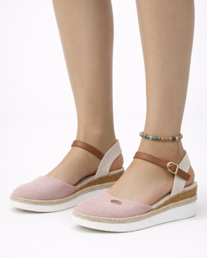 Espadrilles Compensées Femme Brides Croisées