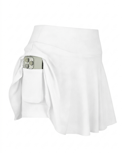 Jupe courte femme évasée taille haute
