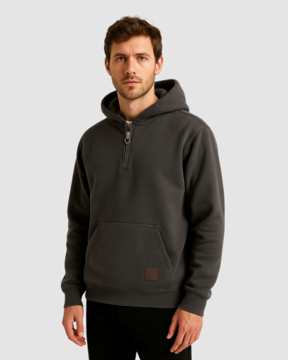 Sweat à Capuche Zippé Homme – Confort Urbain et Style Décontracté
