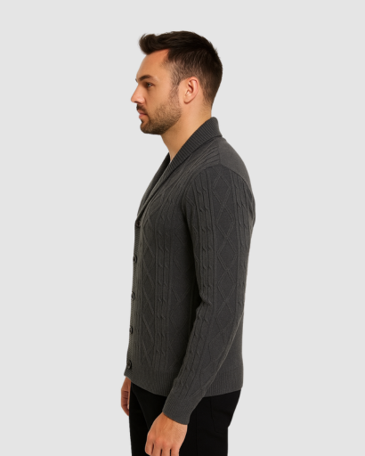 Cardigan Homme à Col Châle | Style Classique et Confort Moderne