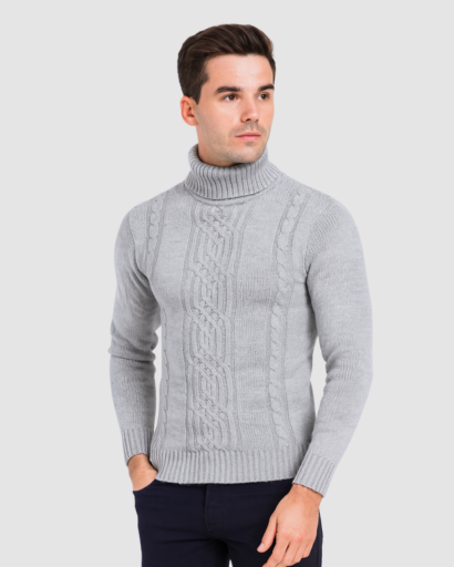 Pull Col Roulé Homme – Élégance Tricotée et Chaleur Hivernale