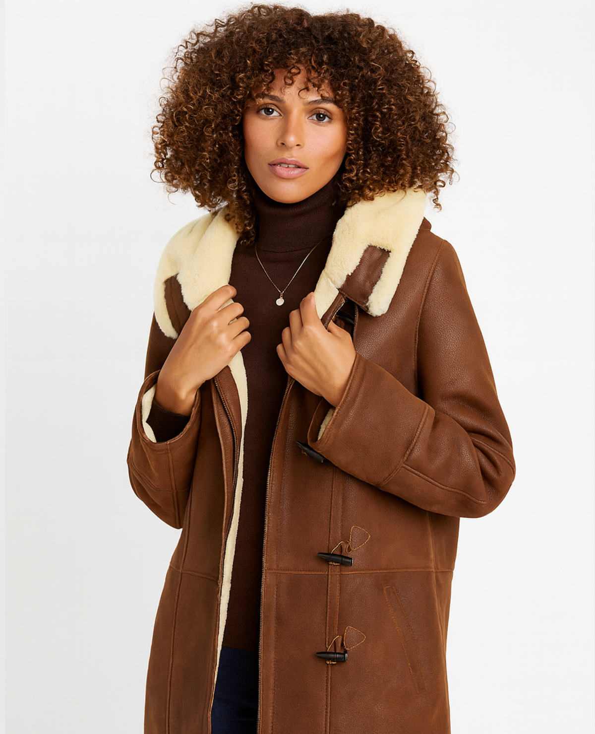 Manteau femme doublé fourrure synthétique