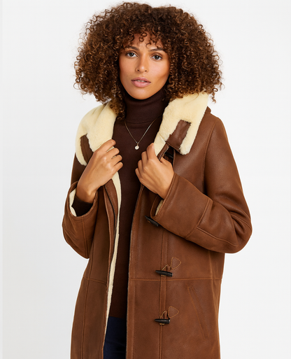 Manteau femme doublé fourrure synthétique