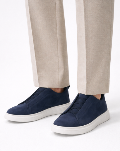 Sneakers homme sans lacets à semelle épaisse