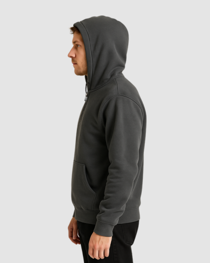Sweat à Capuche Zippé Homme – Confort Urbain et Style Décontracté