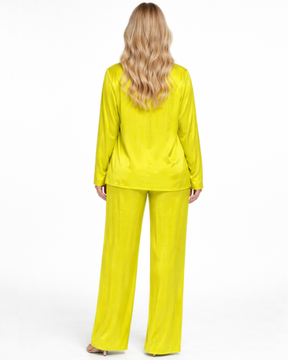 Ensemble femme chemise et pantalon fluide coupe large confortable