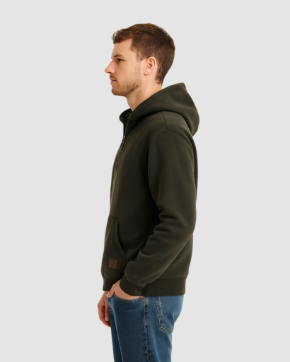 Sweat à Capuche Zippé Homme – Confort Urbain et Style Décontracté