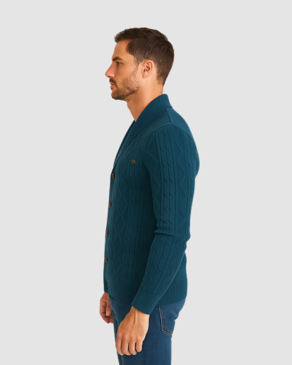Cardigan Homme à Col Châle | Style Classique et Confort Moderne