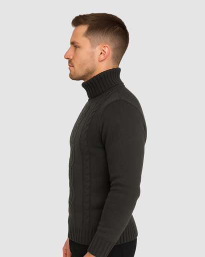Pull Col Roulé Homme – Élégance Tricotée et Chaleur Hivernale