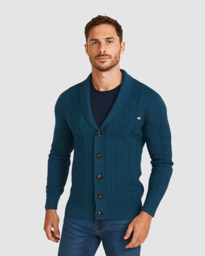 Cardigan Homme à Col Châle | Style Classique et Confort Moderne
