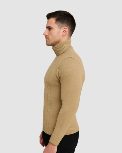 Pull Col Roulé Homme – Élégance Tricotée et Chaleur Hivernale