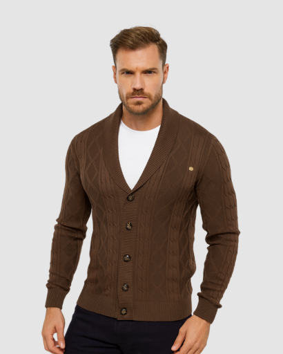 Cardigan Homme à Col Châle | Style Classique et Confort Moderne