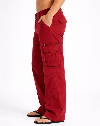 Pantalon cargo femme coupe large poches multiples style casual