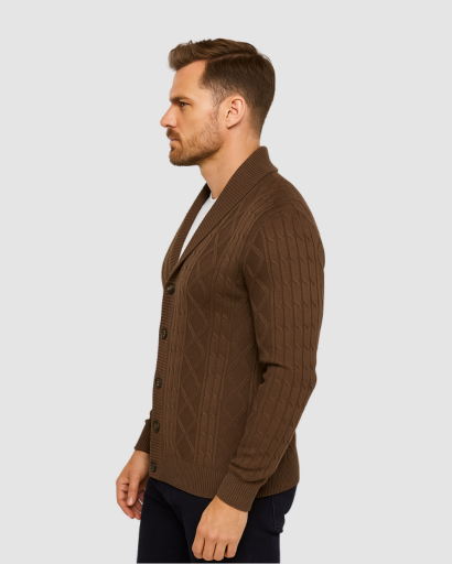 Cardigan Homme à Col Châle | Style Classique et Confort Moderne