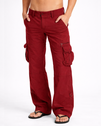 Pantalon cargo femme coupe large poches multiples style casual