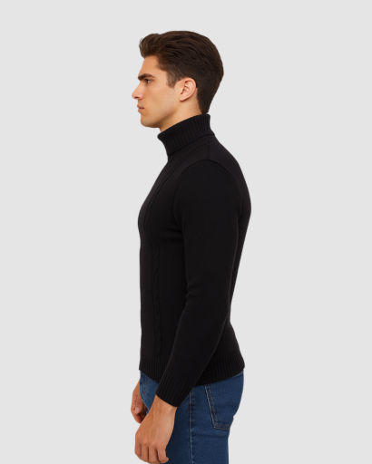 Pull Col Roulé Homme – Élégance Tricotée et Chaleur Hivernale