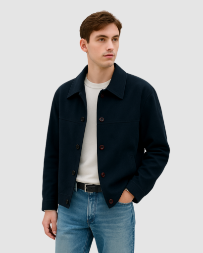 Veste Homme Vintage en Suédine – Look Rétro et Élégance Moderne