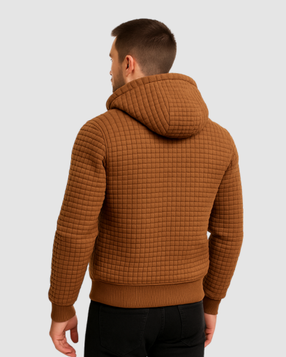 Veste Matelassée à Capuche Doublée Sherpa pour Homme