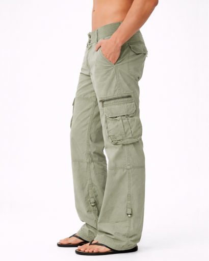 Pantalon cargo femme coupe large poches multiples style casual