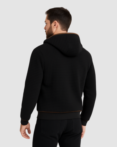 Veste Matelassée à Capuche Doublée Sherpa pour Homme
