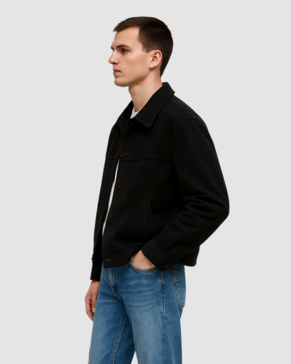 Veste Homme Vintage en Suédine – Look Rétro et Élégance Moderne