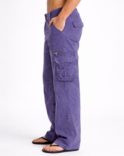 Pantalon cargo femme coupe large poches multiples style casual