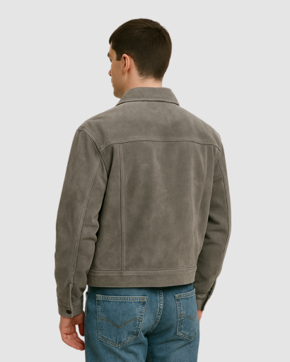 Veste Homme Vintage en Suédine – Look Rétro et Élégance Moderne