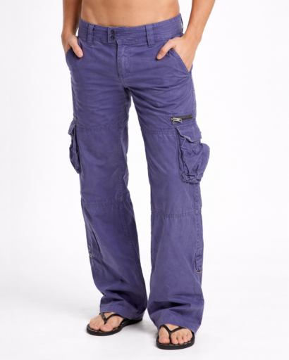 Pantalon cargo femme coupe large poches multiples style casual
