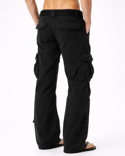 Pantalon cargo femme coupe large poches multiples style casual