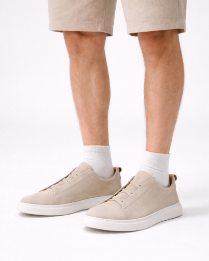 Sneakers homme sans lacets à semelle épaisse