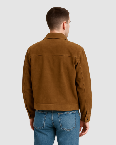 Veste Homme Vintage en Suédine – Look Rétro et Élégance Moderne