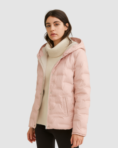 Veste Matelassée Femme avec Capuche – Élégance Thermique pour l’Hiver