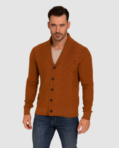 Cardigan Homme à Col Châle | Style Classique et Confort Moderne