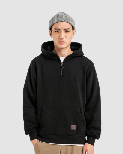 Sweat à Capuche Zippé Homme – Confort Urbain et Style Décontracté