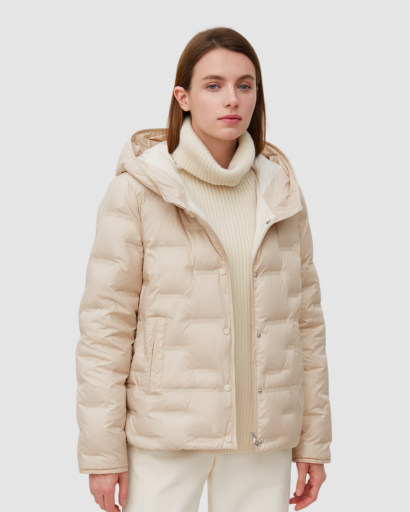 Veste Matelassée Femme avec Capuche – Élégance Thermique pour l’Hiver