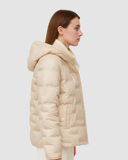 Veste Matelassée Femme avec Capuche – Élégance Thermique pour l’Hiver