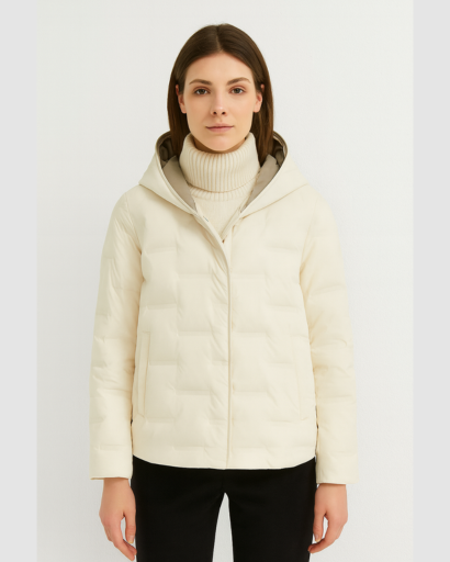 Veste Matelassée Femme avec Capuche – Élégance Thermique pour l’Hiver