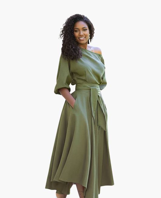 Robe Élégante Épaules Dénudées | Fluide, Chic et Féminine