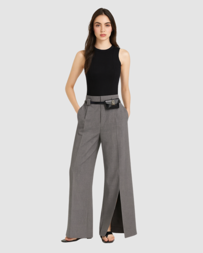Pantalon Large Fendu pour Femme – Élégance Moderne et Confort Quotidien