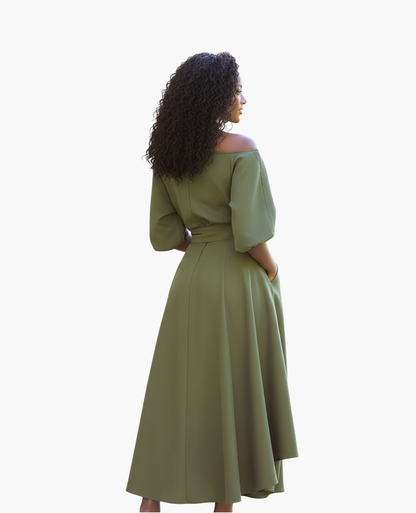 Robe Élégante Épaules Dénudées | Fluide, Chic et Féminine