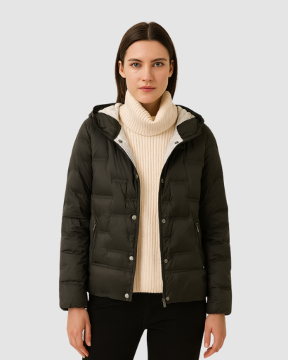 Veste Matelassée Femme avec Capuche – Élégance Thermique pour l’Hiver