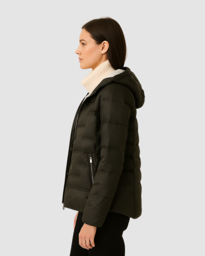 Veste Matelassée Femme avec Capuche – Élégance Thermique pour l’Hiver