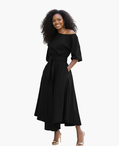 Robe Élégante Épaules Dénudées | Fluide, Chic et Féminine