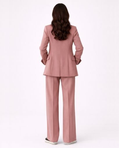 Ensemble Tailleur Femme Blazer Structuré & Pantalon Fluide – Bureau Chic | Invitée de Mariage & Élégance